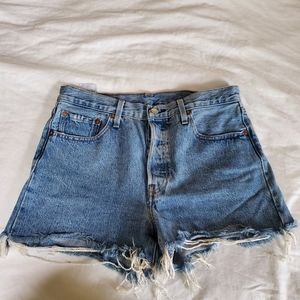 Levis 501 high rise shorts